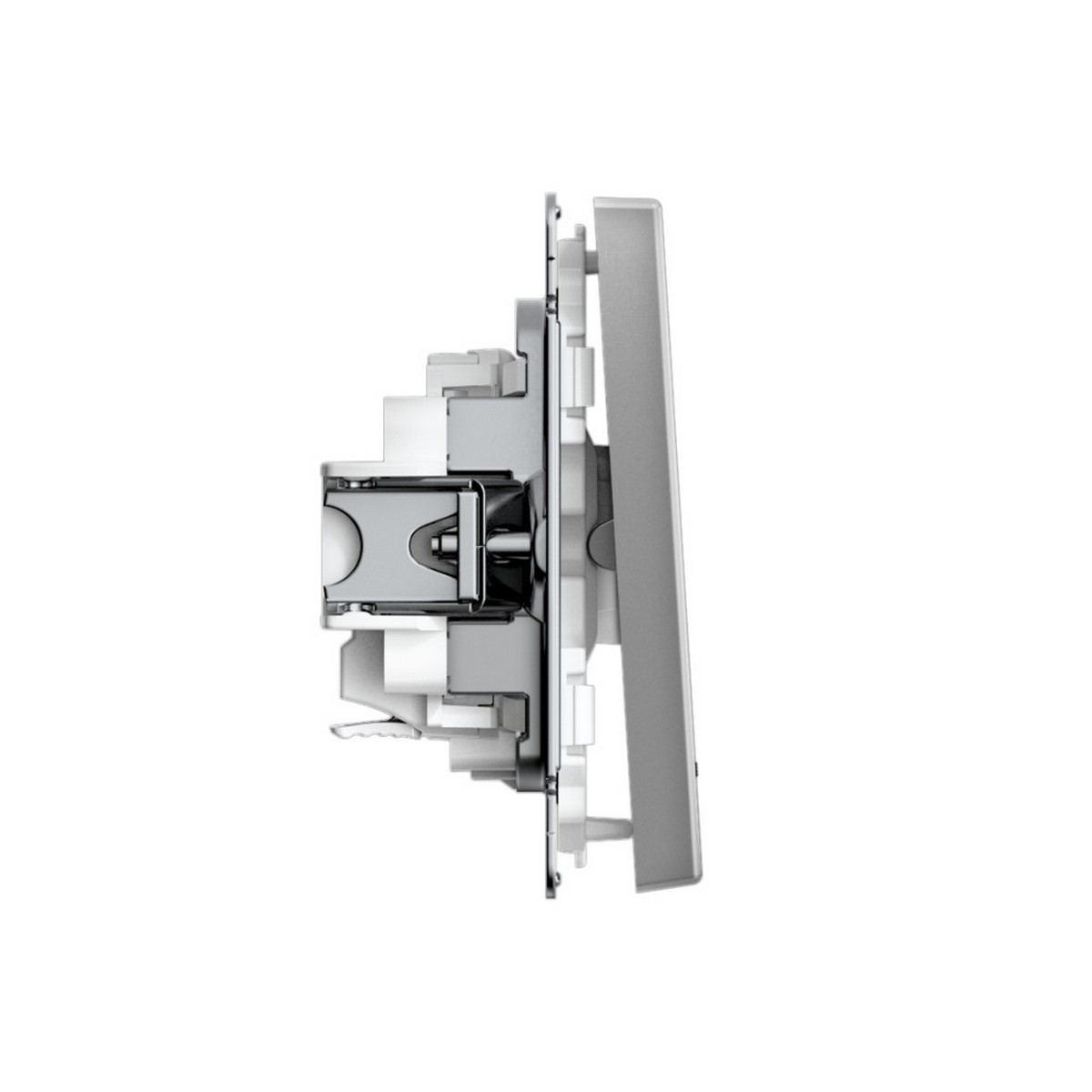 ArtGallery Сталь Выключатель SE ArtGallery Сталь 1-клавишный с подсветкой, быстрозажим. клем. GAL000913S