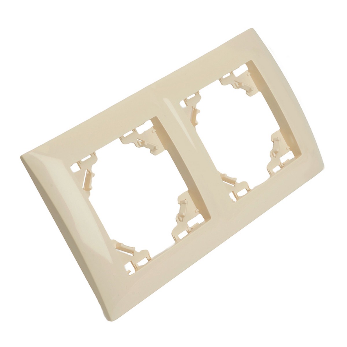 Эрна - Розетки и выключатели Stekker Рамка STEKKER 2-местная Эрна Элегант слоновая кость PFR00-9012-02 49667