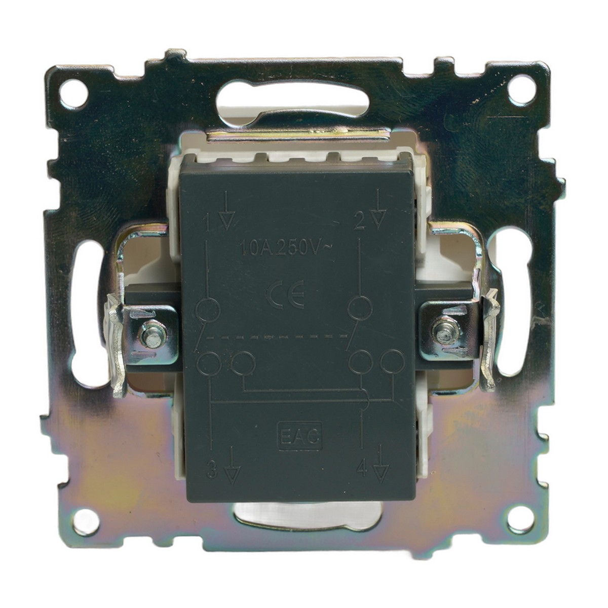 Катрин - Розетки и выключатели Stekker Переключатель STEKKER перекрестный 1-клавишный GLS10-7110-01 Катрин белый 49176