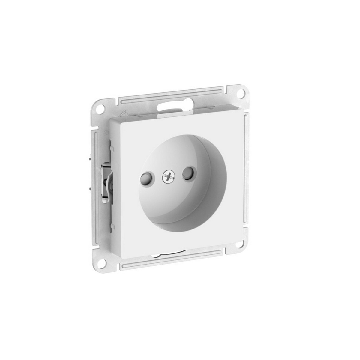 AtlasDesign Белый Розетка SE AtlasDesign Белый без заземления со шторками быстрозажим. клем. ATN000149S