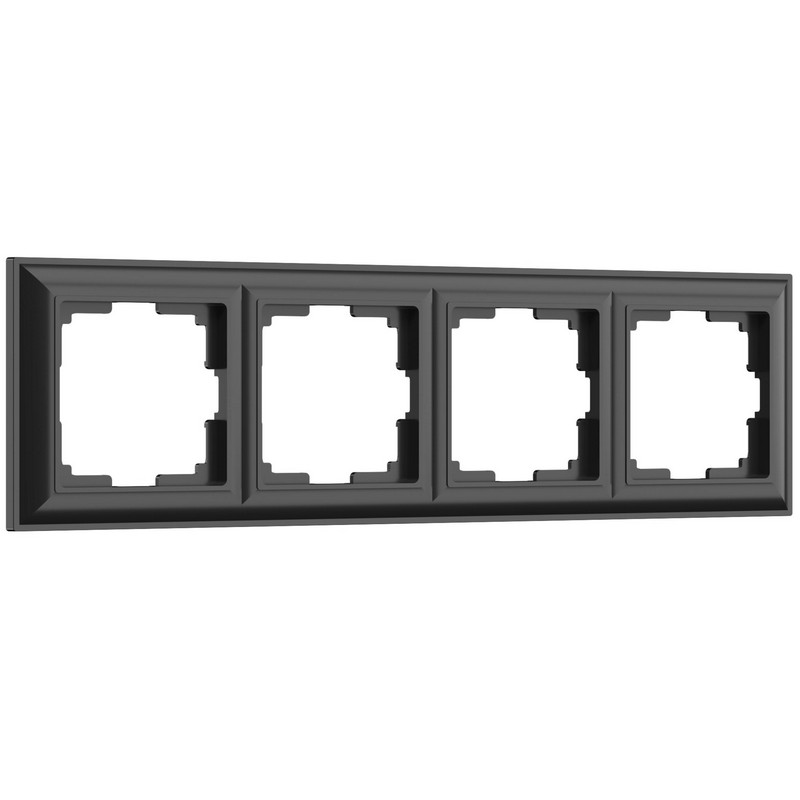 Рамки Werkel Fiore Рамка Werkel Fiore на 4 поста (черный матовый) W0042208