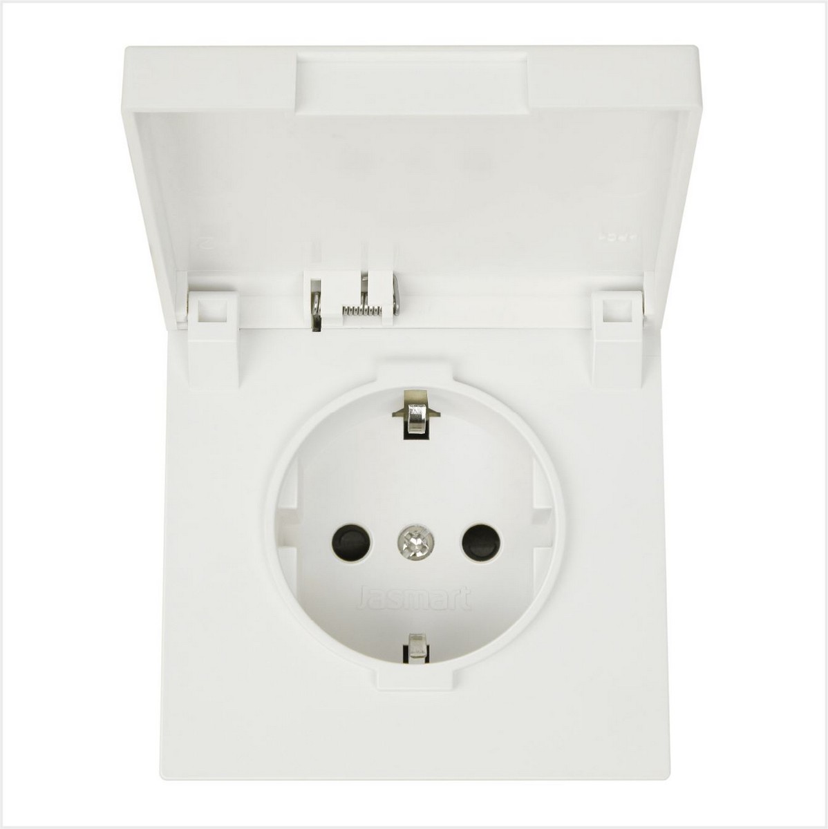 JASMART FD - розетки и выключатели Розетка JASMART FD SCHUKO с крышкой и защитными шторками Сахара 5505SH