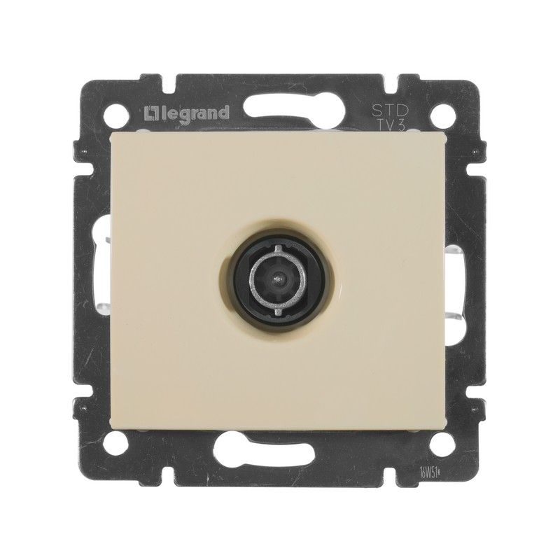 Legrand Valena Classic Кремовый Розетка TV Legrand Valena Крем проходная, 14 дБ 774331