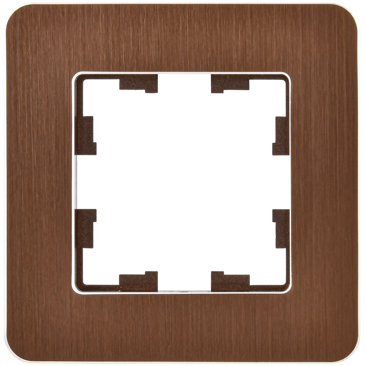IEK Brite Рамки Рамка IEK BRITE DECOR Коричневый металл скругл.угол 1-мест. РУ-1-1-Бр RE AL BR-M12-M-21-K30