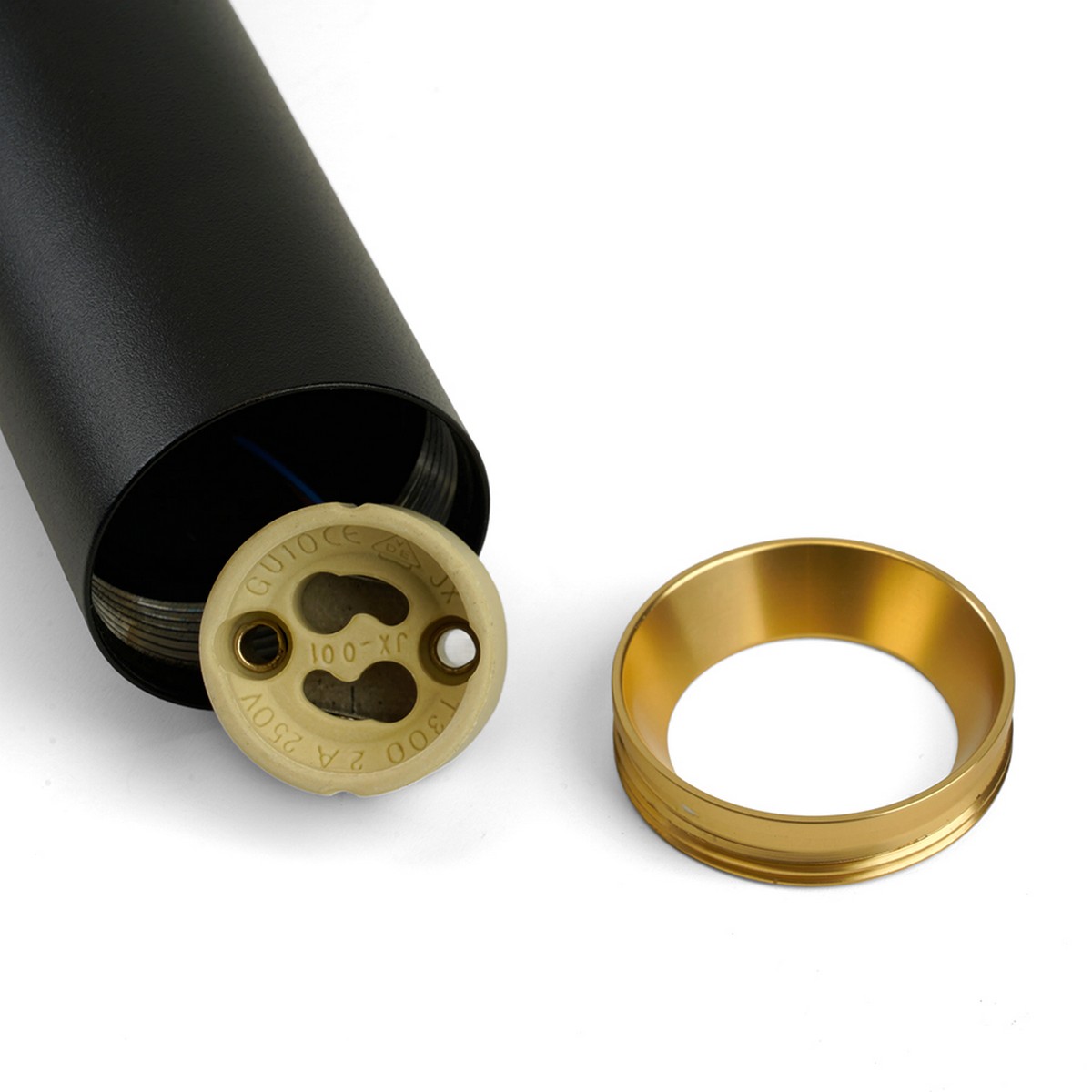 Подвесные светодиодные светильники Светильник потолочный Feron ML1018 Barrel levitation на подвесе MR11 черный + золото 51387 