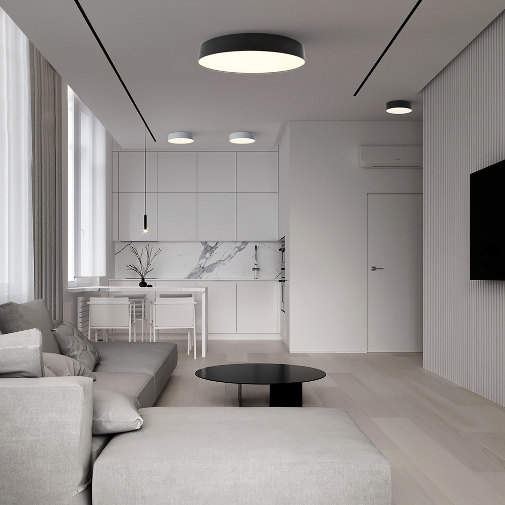 Накладные светодиодные светильники Светильник накладной Feron AL200 20W белый 4000К “Simple matte” 48076 