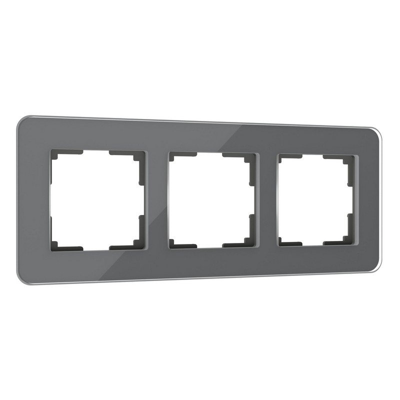 Рамки Werkel Elite Рамка Werkel из стекла на 3 поста Elite графит W0032440