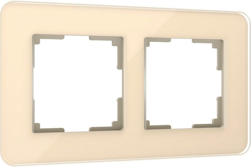 Рамки Werkel Elite Рамка Werkel из стекла на 2 поста Elite айвори W0022443