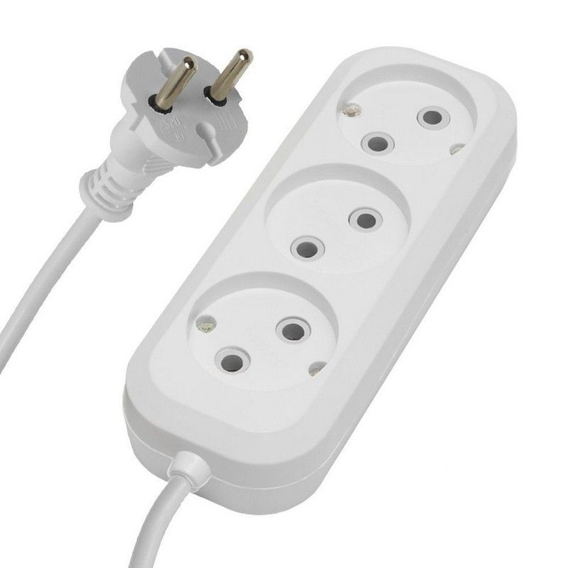 Колодки и удлинители, тройники Удлинитель 3-местный б/з Stekker HM01-30-03 3м Home (У10-430) белый 39210 