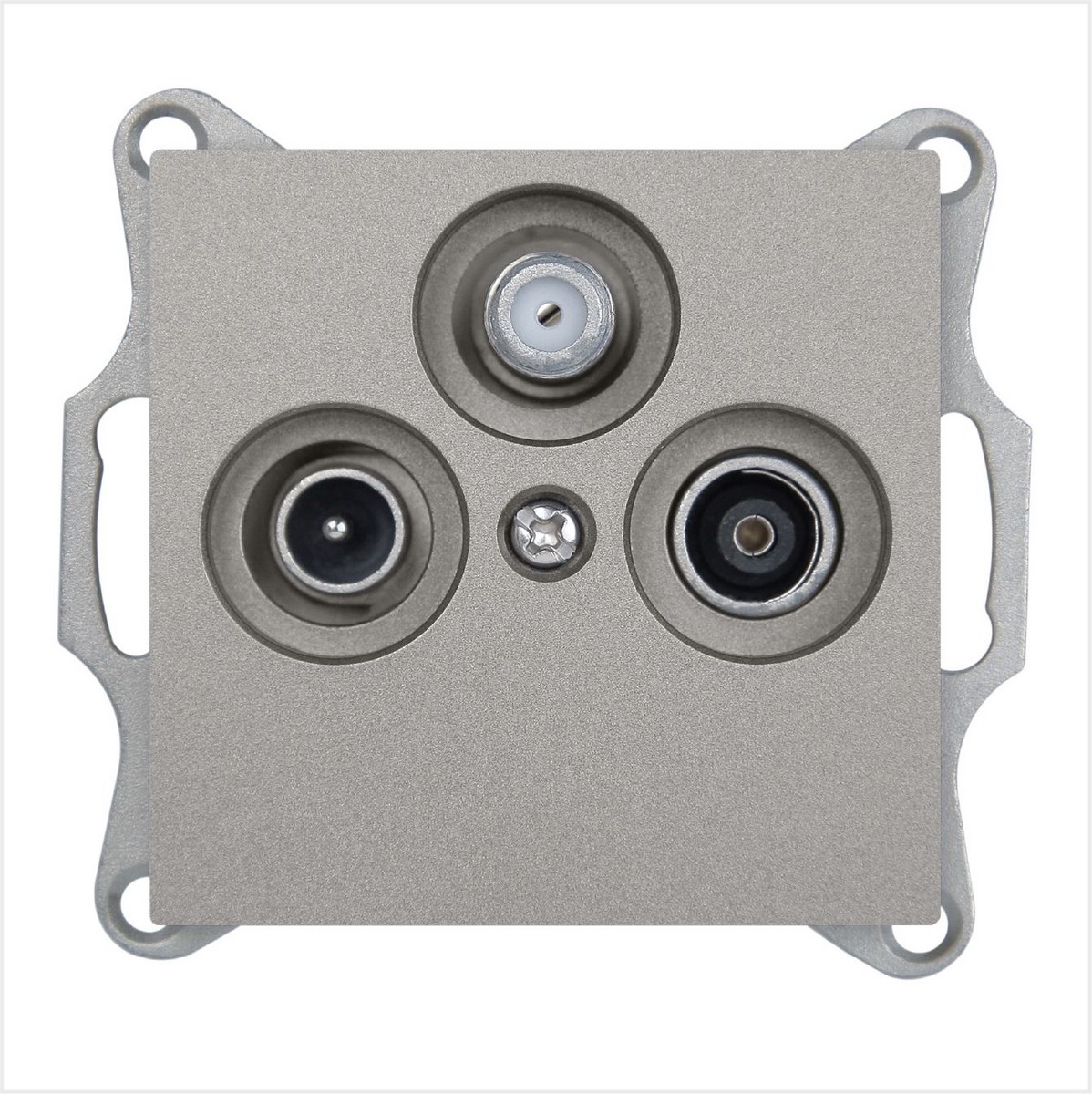 JASMART G - розетки и выключатели Розетка JASMART TV+FM+SAT оконечная шампань G6206CH