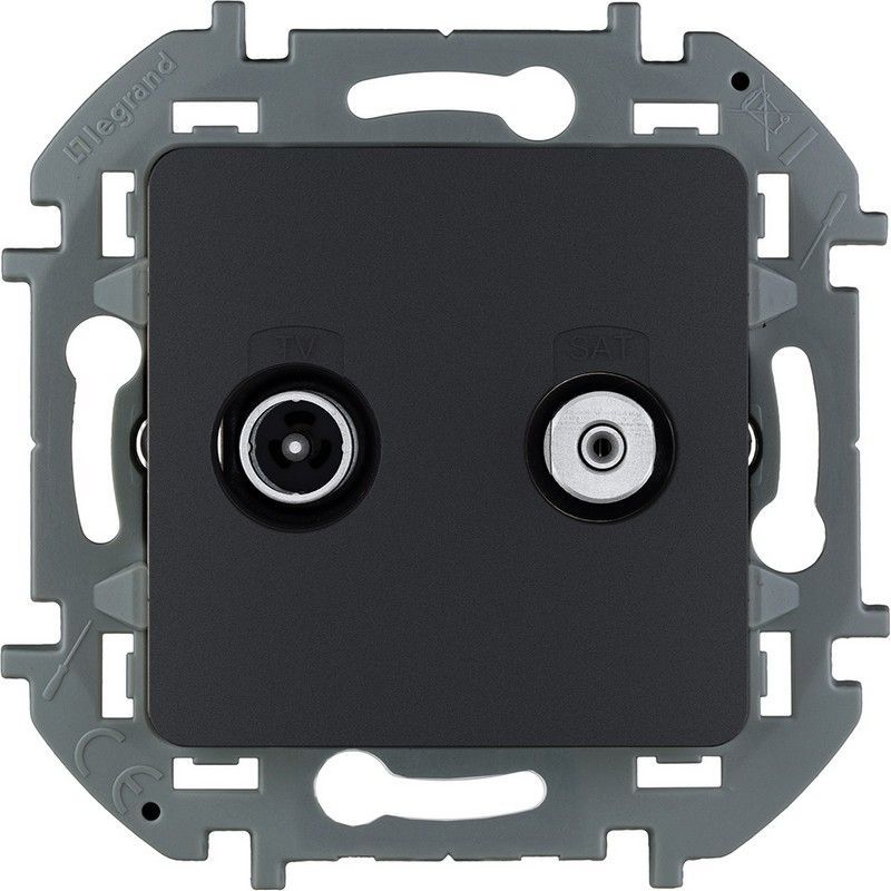 Legrand Inspiria Антрацит TV/SAT розетка Legrand INSPIRIA Антрацит звезда 673883