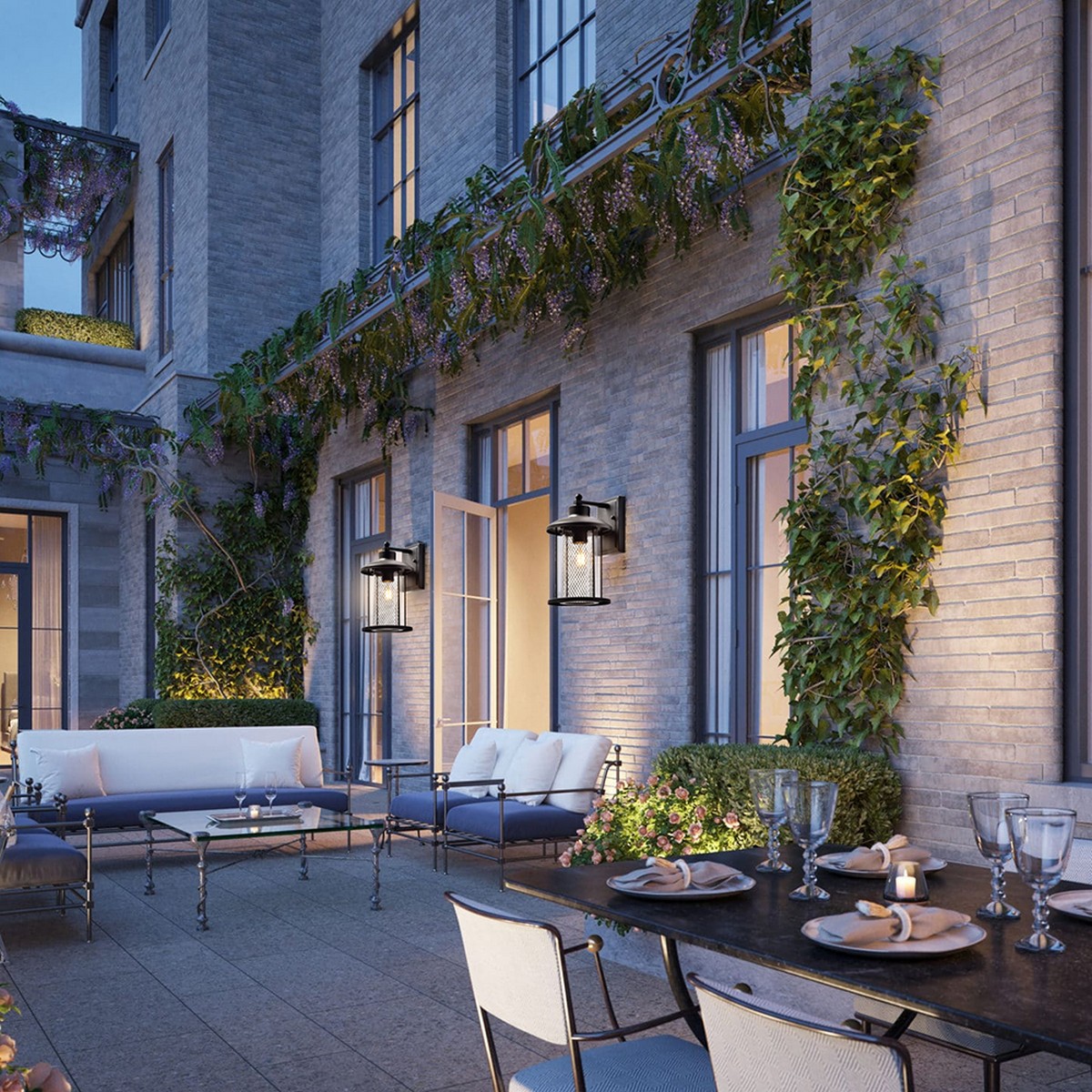 Уличные настенные светильники Светильник садово-парковый Feron PL721 на стену вниз 60W E27 230V черный 48388 