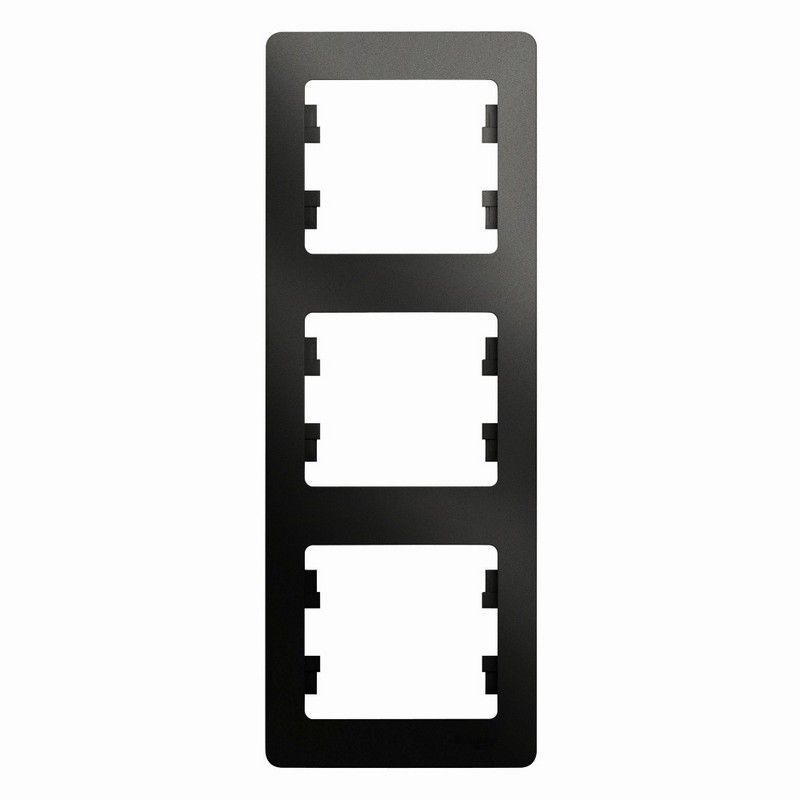 Glossa Антрацит Рамка Systeme Electric Glossa Антрацит 3-я, вертикальная GSL000707