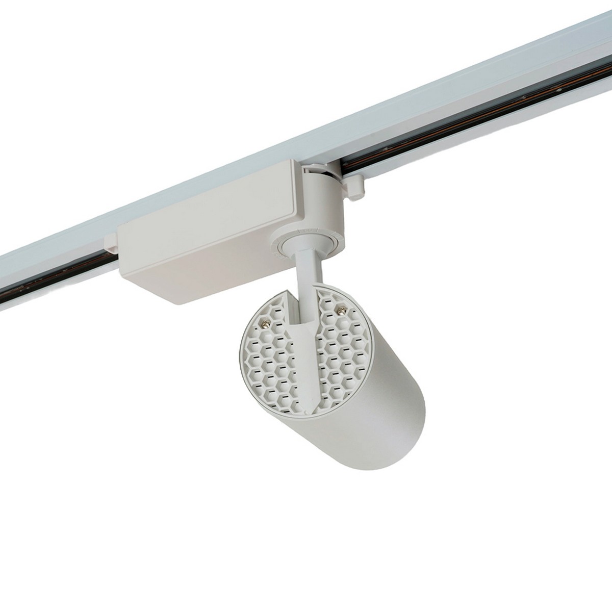 Трековые светодиодные светильники Светодиодный светильник Feron AL137 трековый 20W 4000K белый изменяемый угол освещения 15-60 град 51175 