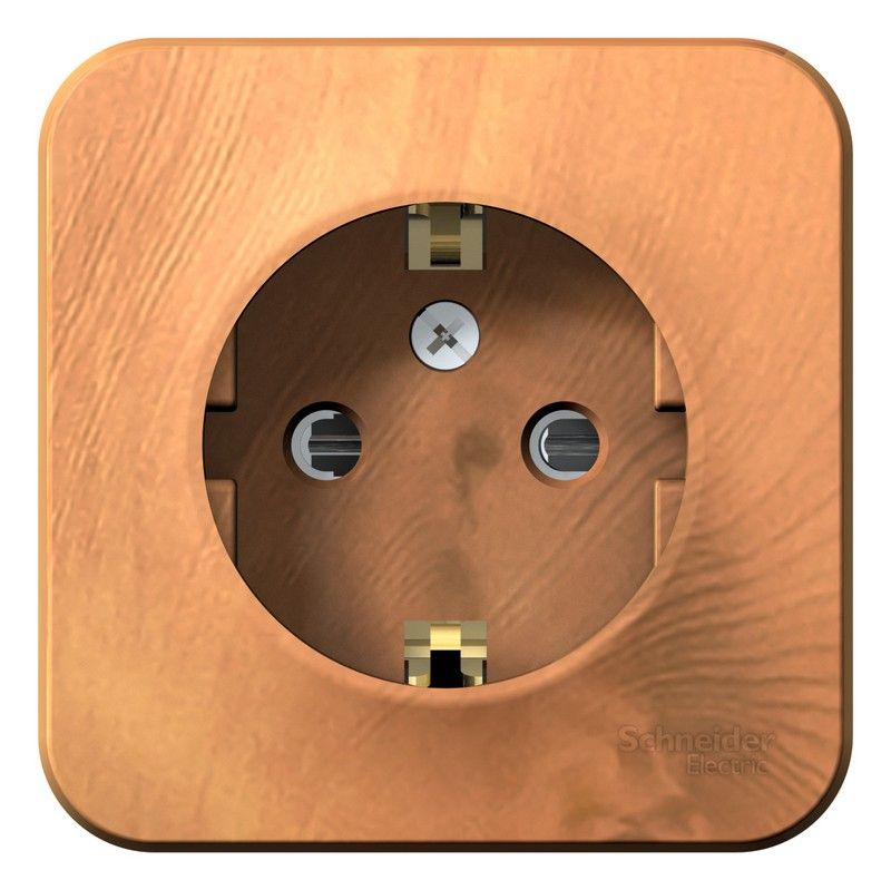 Blanca ясень розетки и выключатели Розетка SE Blanca с/з Ясень наружный со шторками BLNRA011105