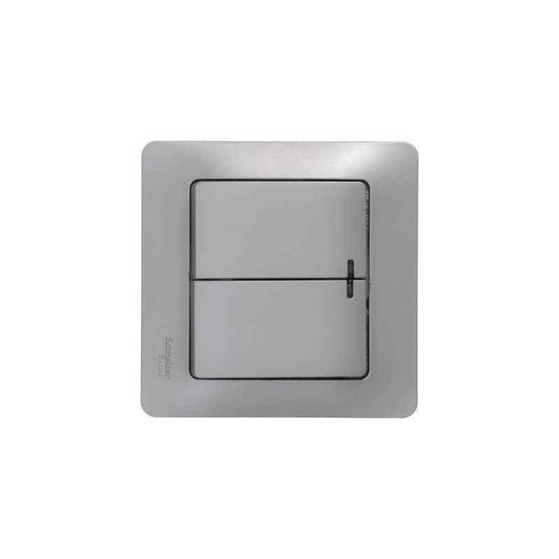 Glossa Платина Выключатель 2-клавишный Systeme Electric Glossa Платина с подсветкой GSL001253