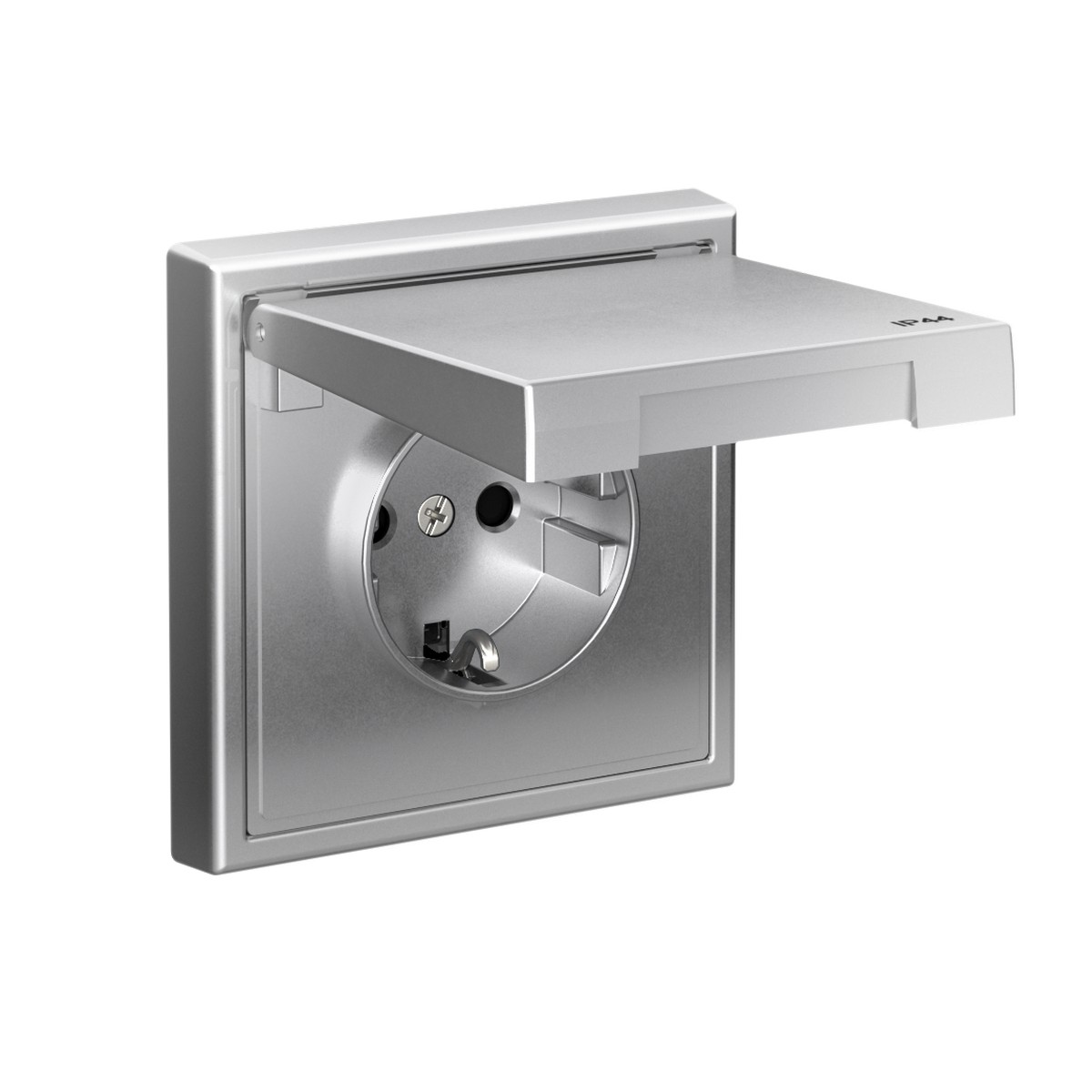 ArtGallery Алюминий Розетка SE ArtGallery Алюминий с заз.со шт.с крышк, 16А, IP44 быстрозажим. клем. GAL440346S