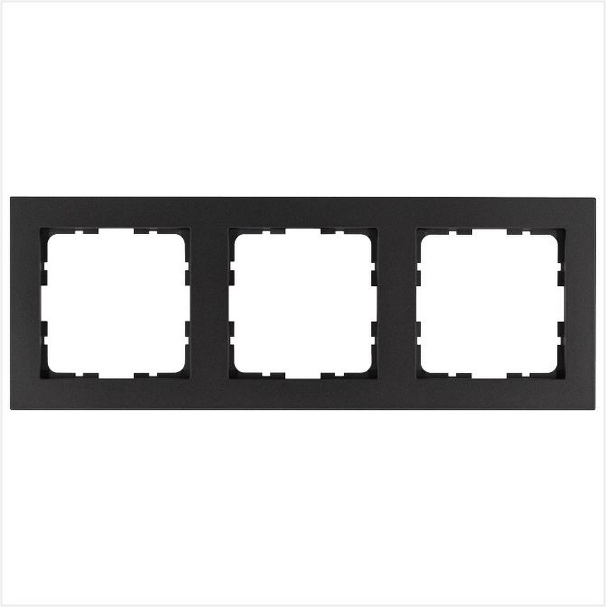 JASMART G - розетки и выключатели Рамка JASMART G-Classic 3-постовая Антрацит G1003B