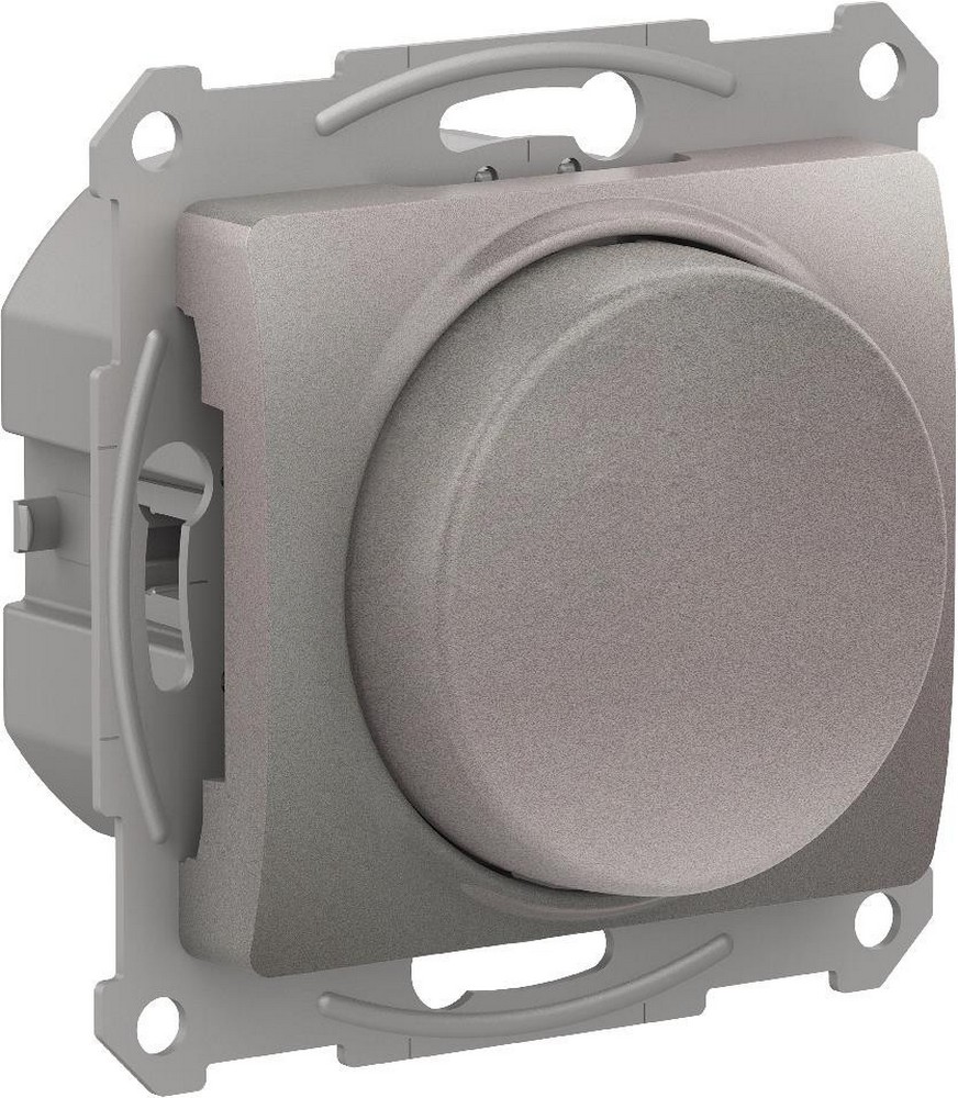 Glossa Платина Светорегулятор Systeme Electric Glossa Платина (диммер) повор-нажим, LED, RC, 400Вт, мех. GSL001223