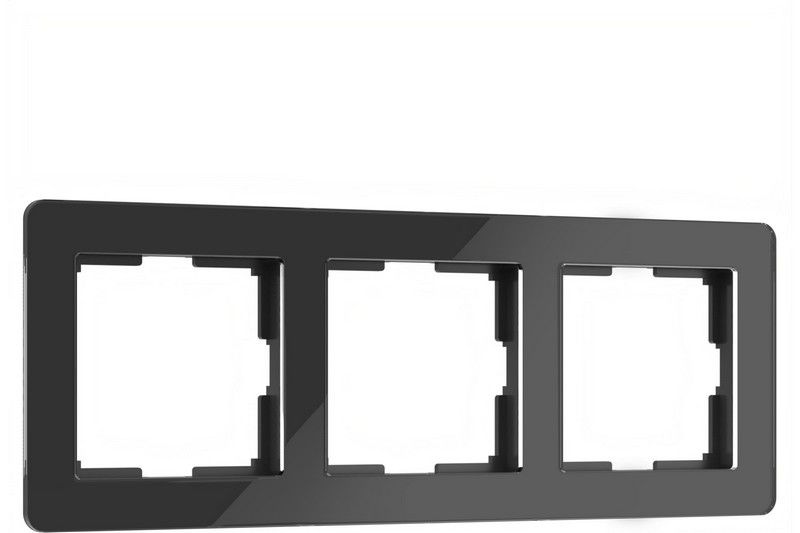 Рамки Werkel Acrylic Рамка Werkel на 3 поста Acrylic черный W0032708