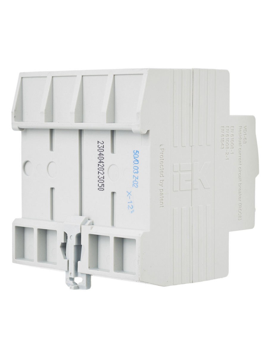 IEK Выключатель дифференциальный IEK KARAT ВД1-63 (УЗО) 4Р 50А 30мА MDV10-4-050-030 