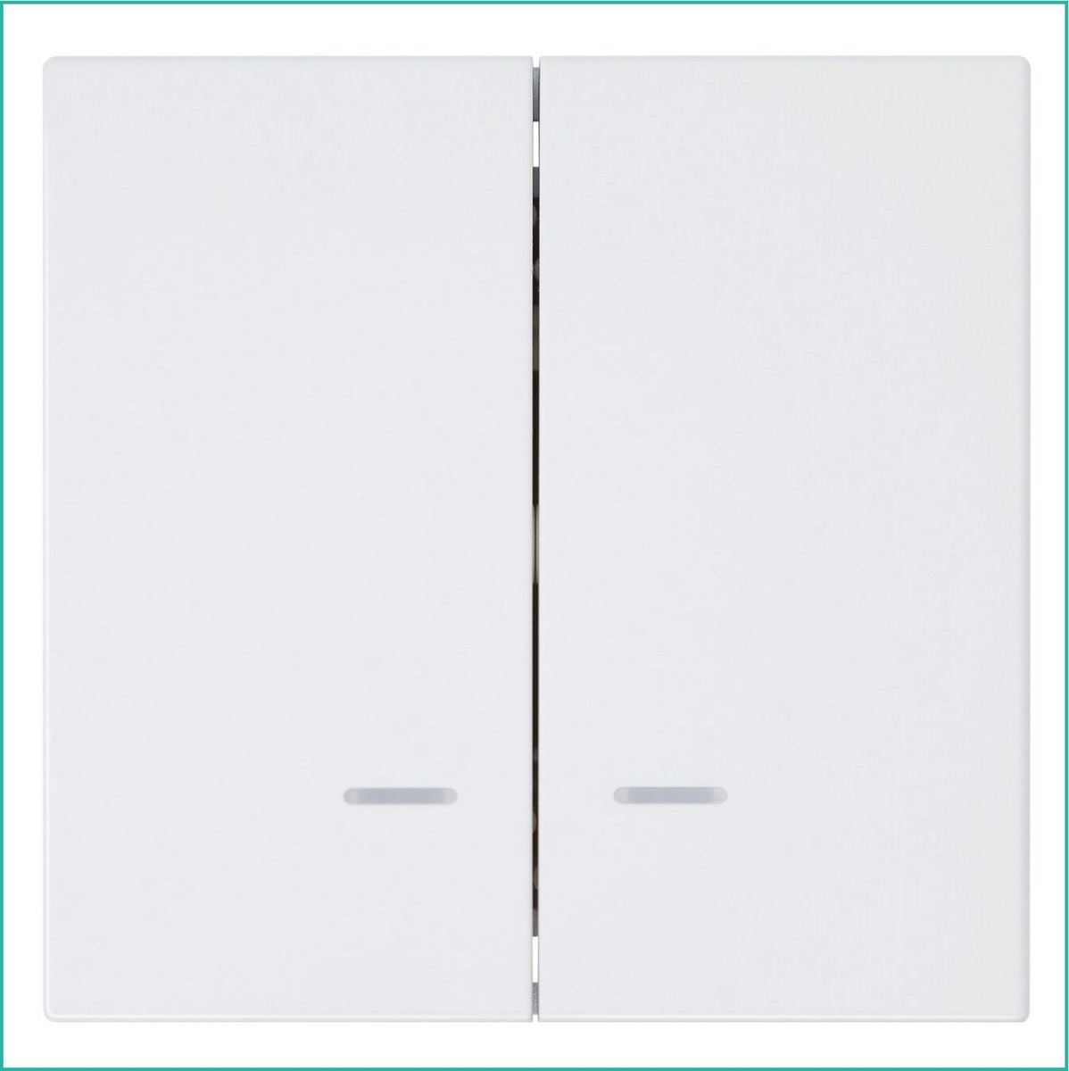 JASMART FD - розетки и выключатели Выключатель двухклавишный JASMART FD со светодиодами белый глянцевый 3023NW