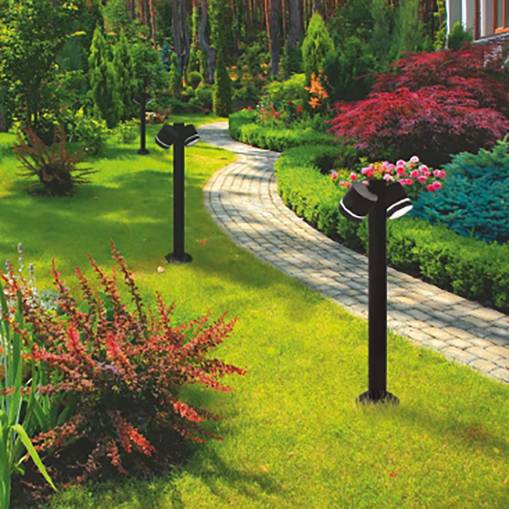 Уличные светильники столб Светильник садово-парковый Feron DH1005 столб  GX53 230V черный 11710 