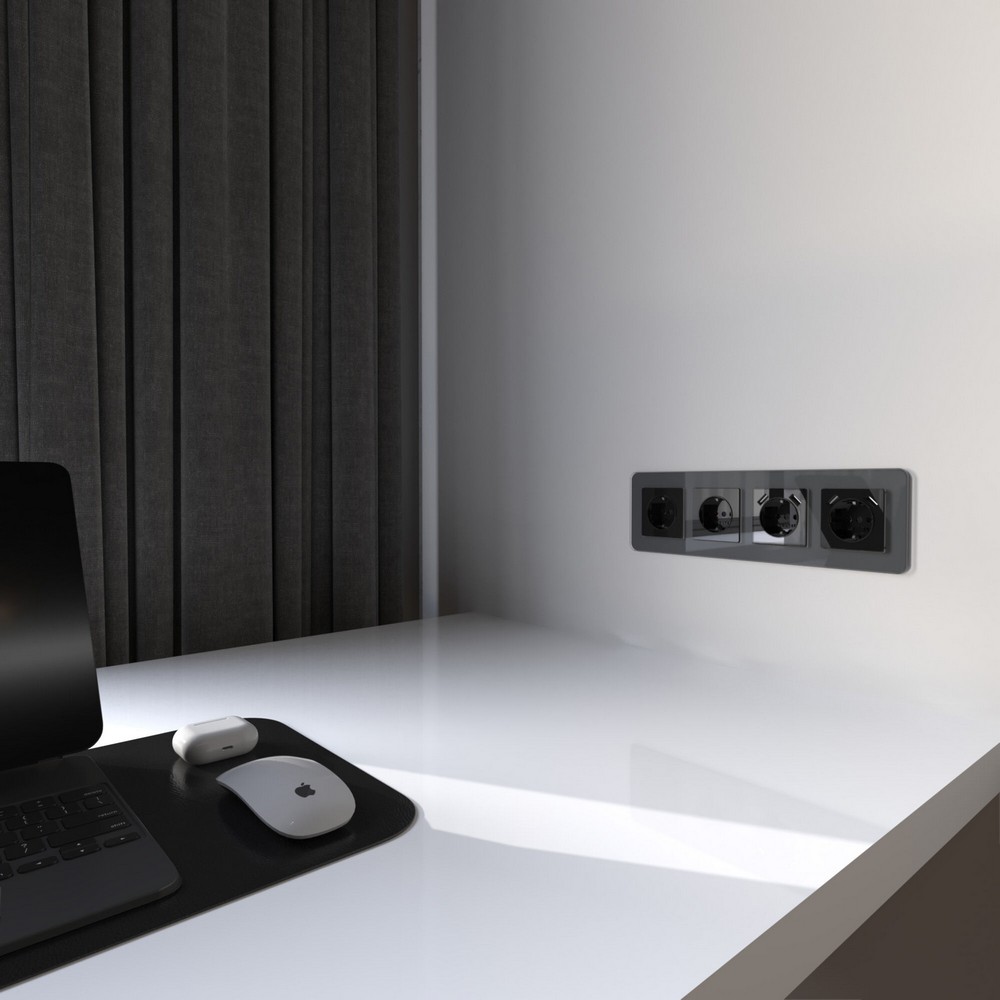 Werkel Черный акрил Накладка Werkel для розетки USB (черный акрил) W11795480