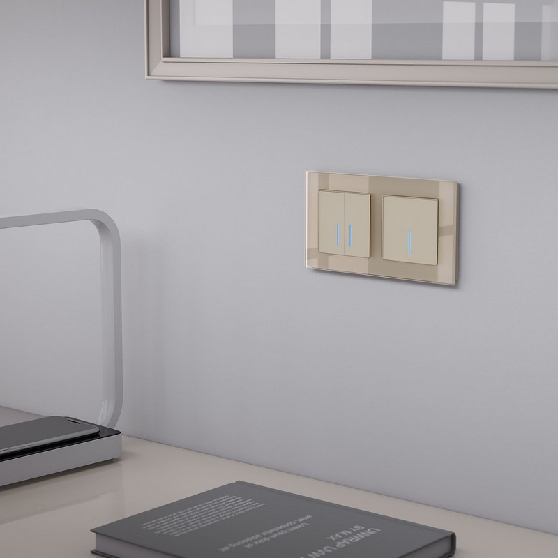 Werkel Шампань механизмы Сенсорный Выключатель Werkel одноклавишный с подсветкой (шампань) W4510111