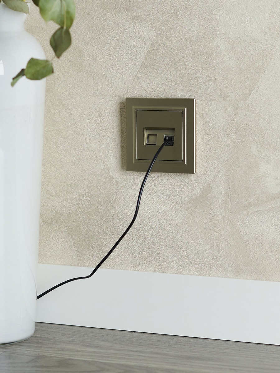 IEK Brite Шампань Розетка IEK BRITE компьютерная двойная RJ45 кат.5E РК10-2-БрШ шампань BR-K20-1-K37