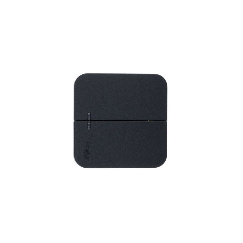 Blanca антрацит розетки и выключатели Выключатель SE Blanca 2-клавишный Антрацит наружный с подсветкой изолир. пластина BLNVA105116