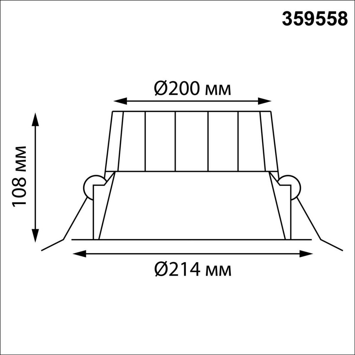 Встраиваемые светодиодные светильники Встраиваемый светодиодный светильник с переключателем цветовой температуры NOVOTECH 359558 CLARA 