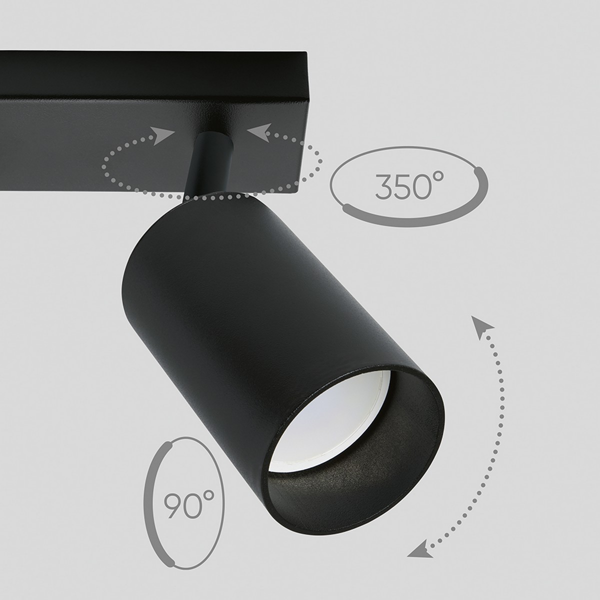 Светильники споты светодиодные Светильник спот Feron ML202 настенно-потолочный GU10 черный 41063 