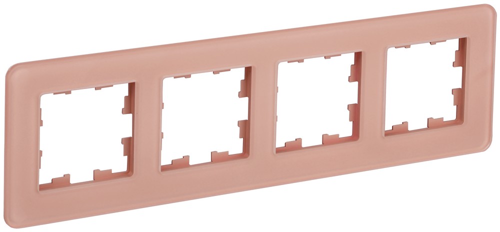 IEK Brite Рамки Рамка IEK BRITE DECOR Дымчатый матовый стекло скругл.угол 4-м РУ-4-2-Бр RE BR-M42-G-41-K97