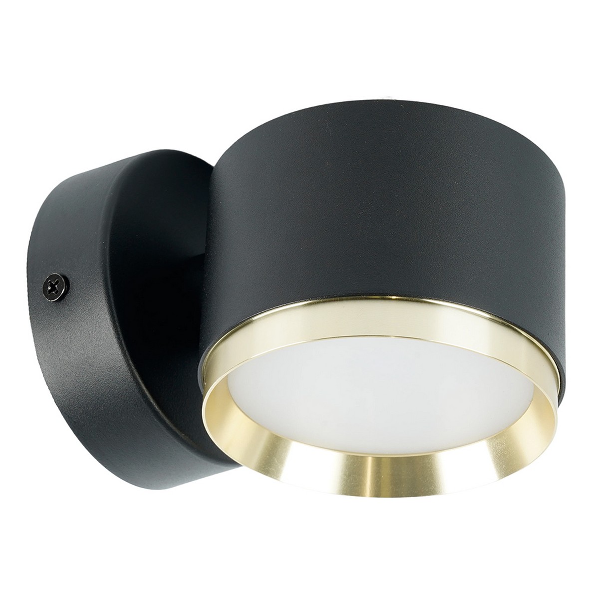 Накладные светодиодные светильники Светильник настенный Feron HL4598 Barrel DUET GX53 черный + золото IP20 52019