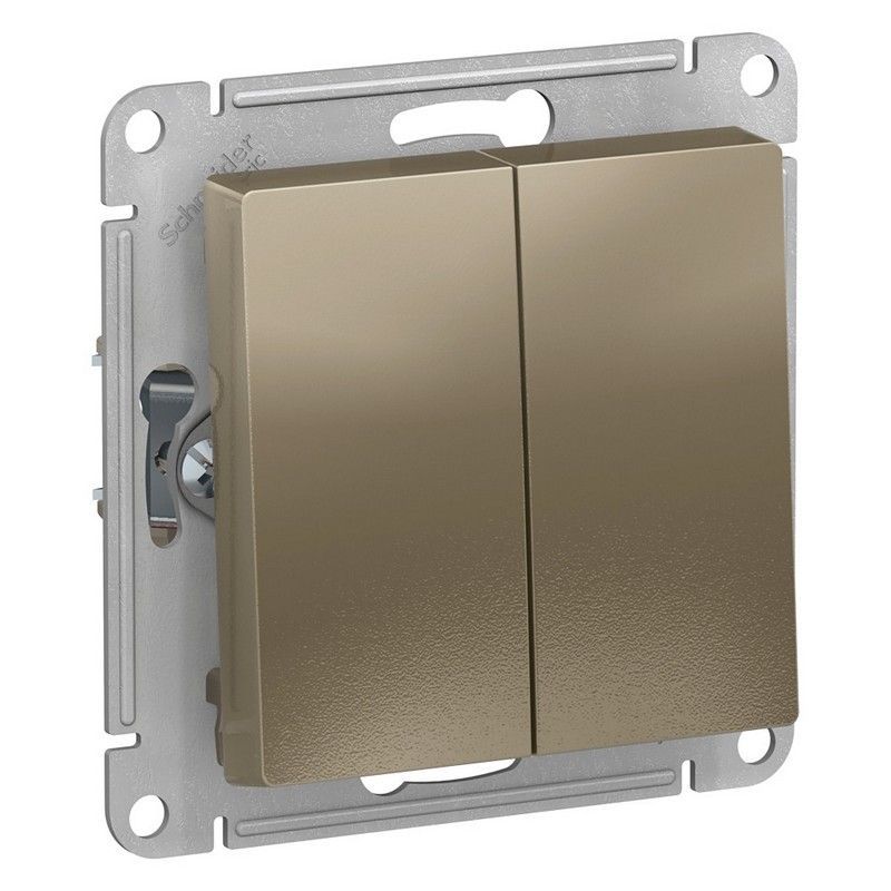 AtlasDesign Шампань Переключатель 2-клавишный Systeme Electric AtlasDesign Шампань сх.6, ATN000565