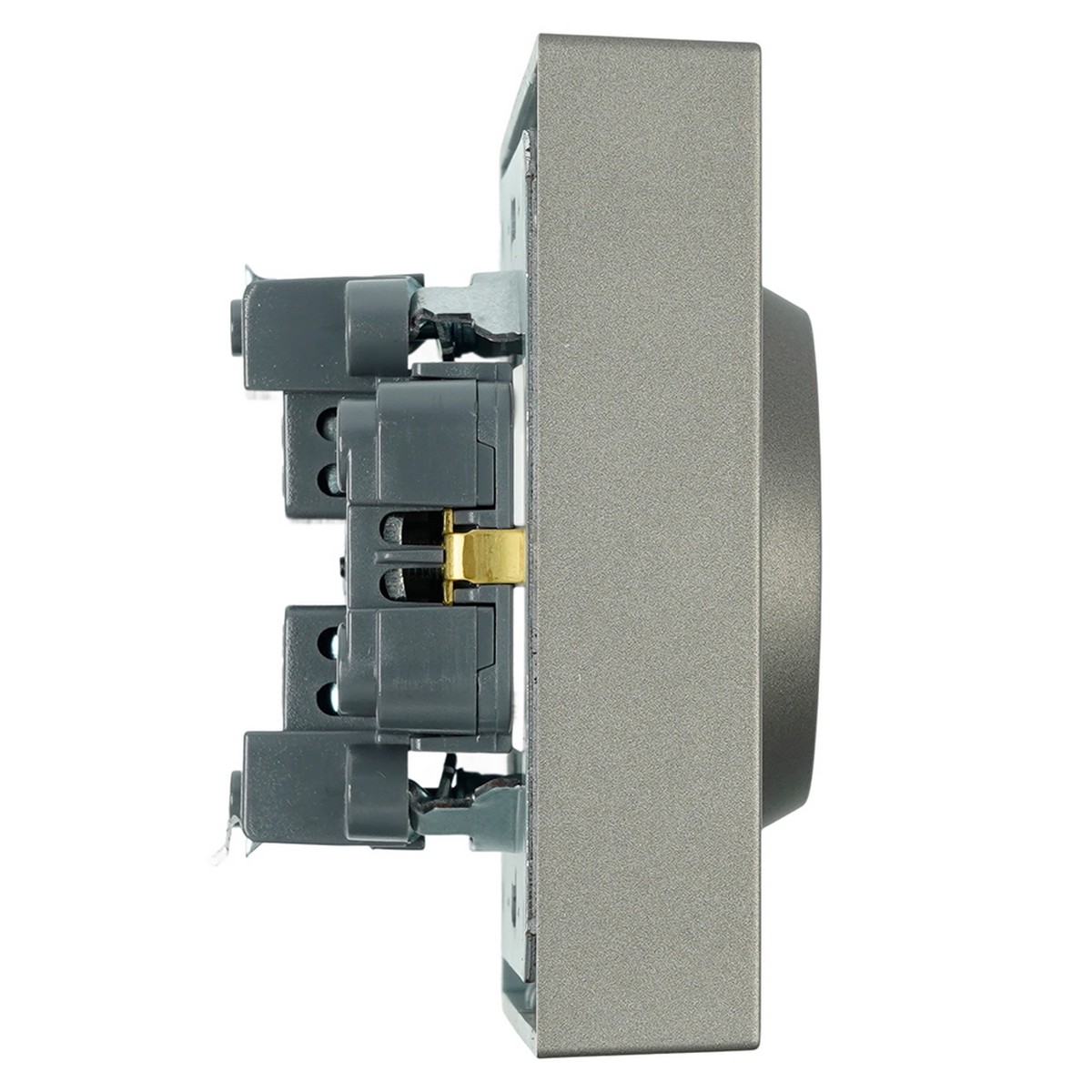 Эмили - Розетки и выключатели Stekker Розетка 2-местная с защитной шторкой STEKKER с/з  Эмили RST16-5114-09 антрацит soft touch 49934