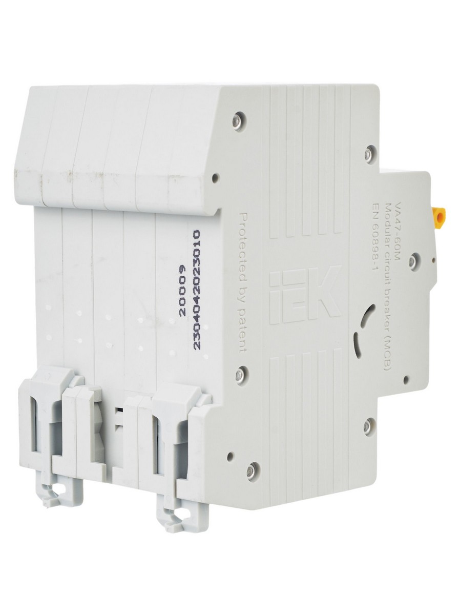 3 полюсные (трехполюсные) Автоматический выключатель IEK KARAT ВА47-60M 3Р 10А 6кА С MVA31-3-010-C 