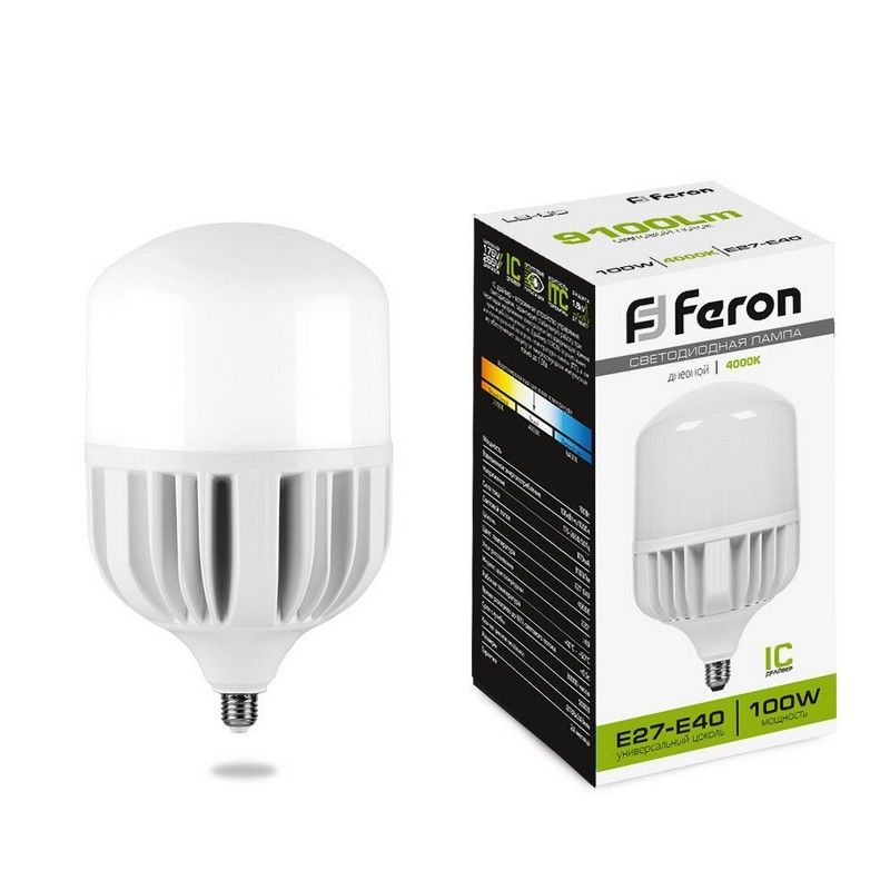 E27 Лампа светодиодная Feron LB-65 E27-E40 100W 4000K 38219 
