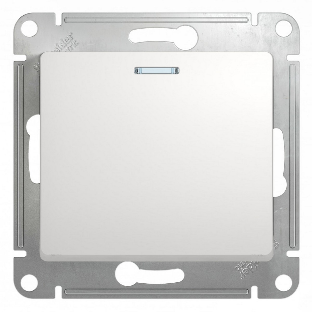 Glossa Белый Выключатель Systeme Electric Glossa Белый 1-клавишный с подсветкой, сх.1а GSL000113