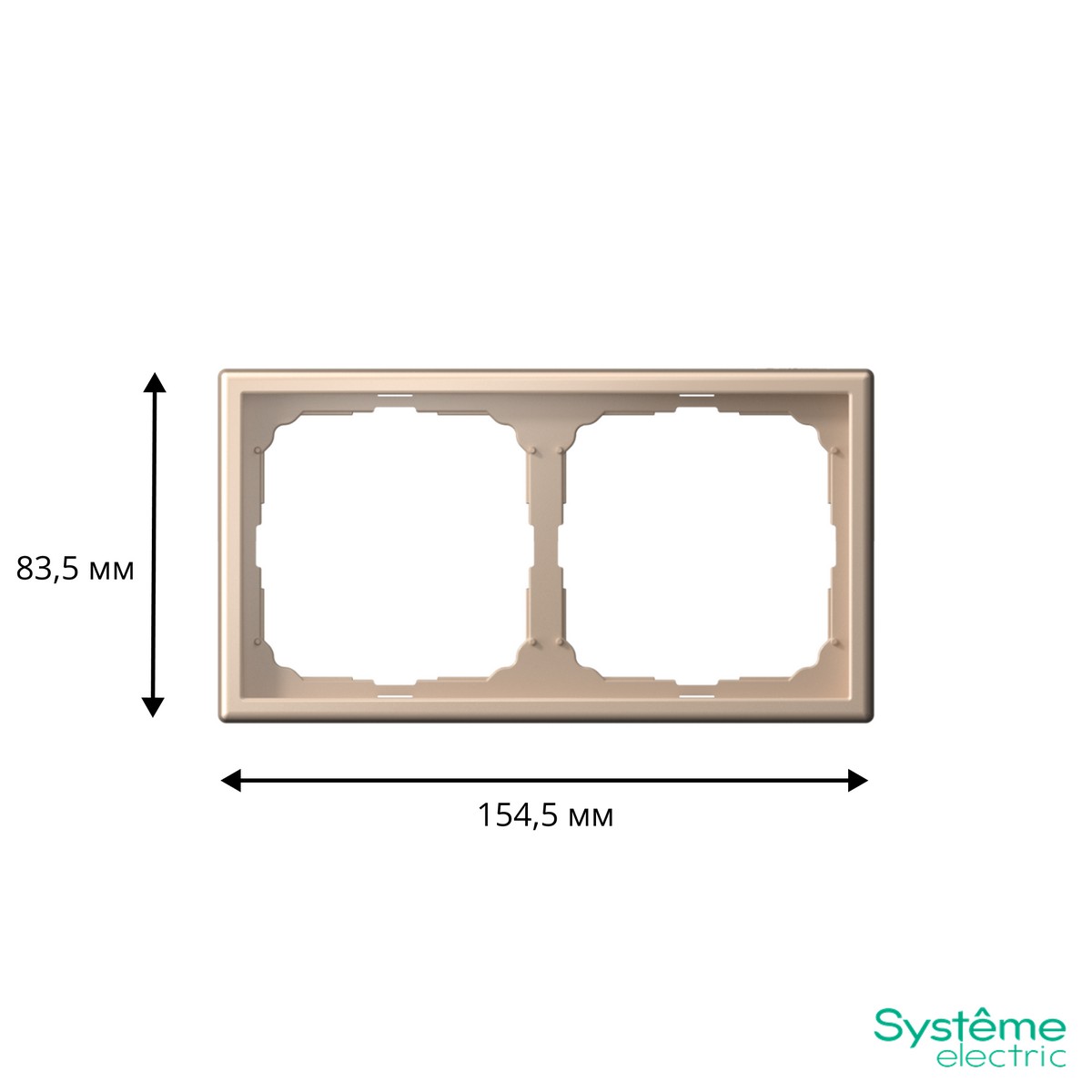 ArtGallery Песочный Рамка Systeme Electric ArtGallery Песочный 2-ая универсальная GAL001202