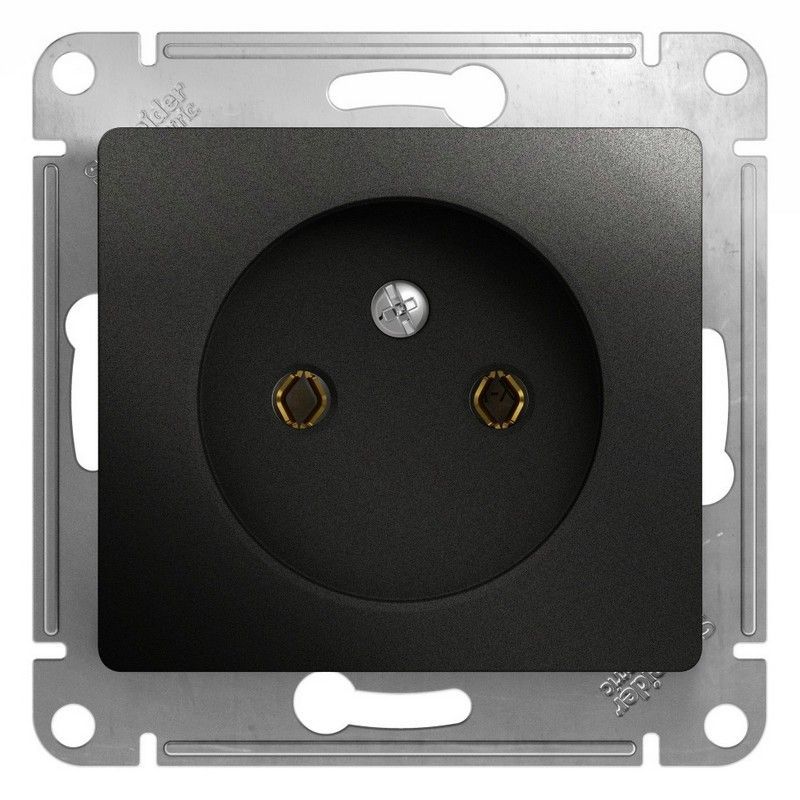 Glossa Антрацит Розетка Systeme Electric Glossa Антрацит без заземления, 16А механизм GSL000741