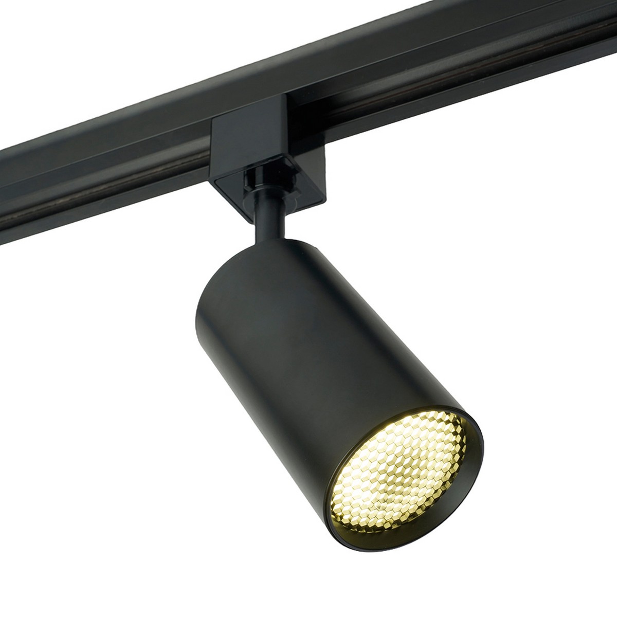 Трековые светодиодные светильники Светильник Feron AL198 трековый на шинопровод GU10 черный с антибликовой сеточкой 48940 