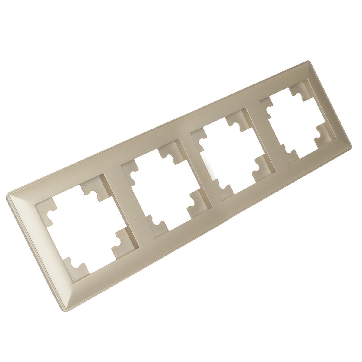 Катрин - Розетки и выключатели Stekker Рамка STEKKER 4-местная Катрин пластик шампань PFR00-7004-02 39805