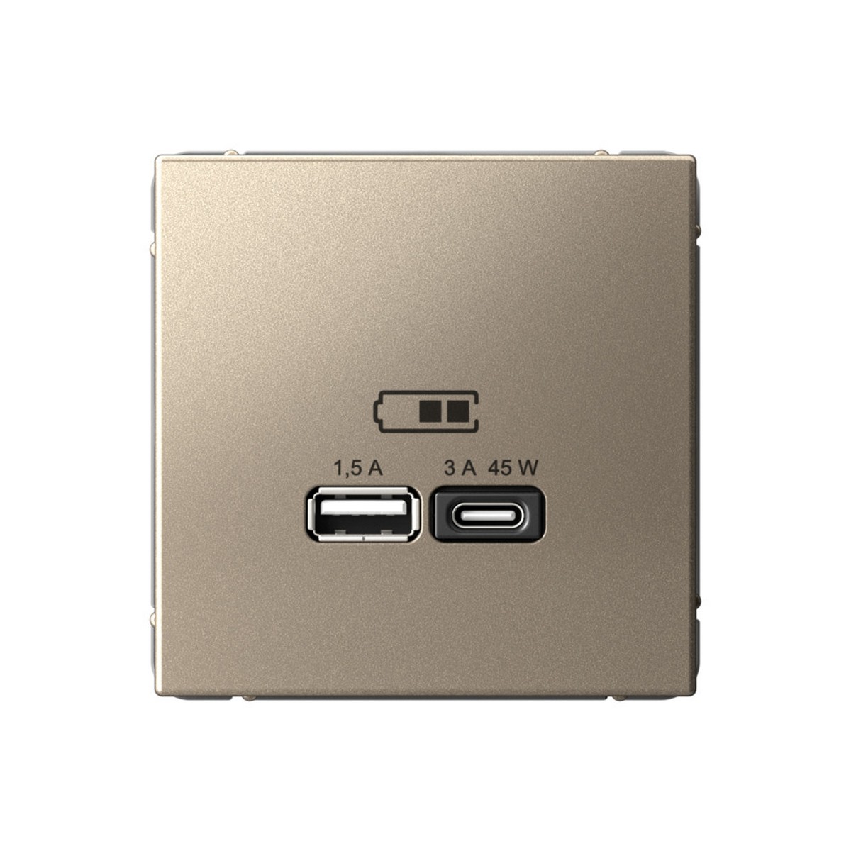 ArtGallery Шампань USB Розетка Systeme Electric ArtGallery Шампань A + тип-C 45Вт высокоскор.заряд. QC PD GAL000529