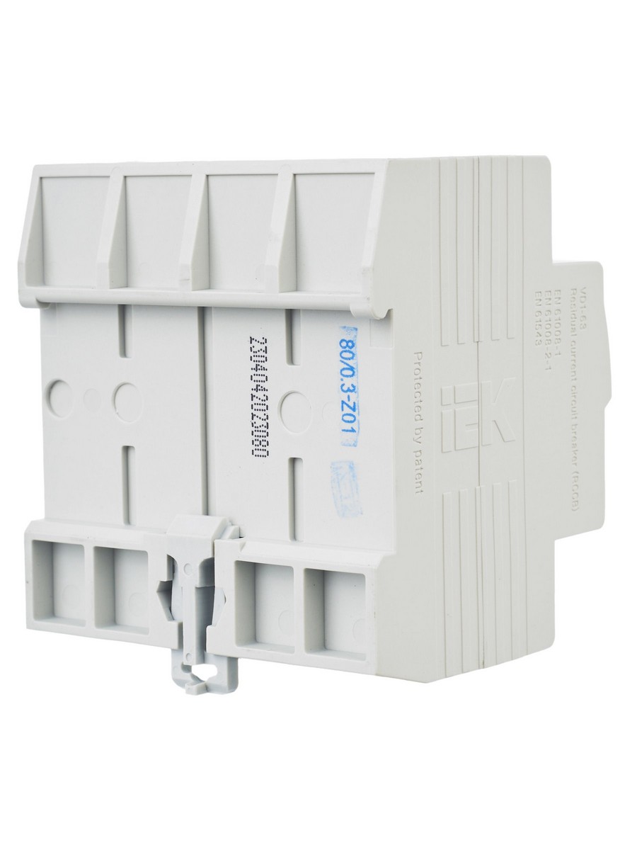 IEK Выключатель дифференциальный IEK KARAT ВД1-63 (УЗО) 4Р 80А 300мА MDV10-4-080-300 