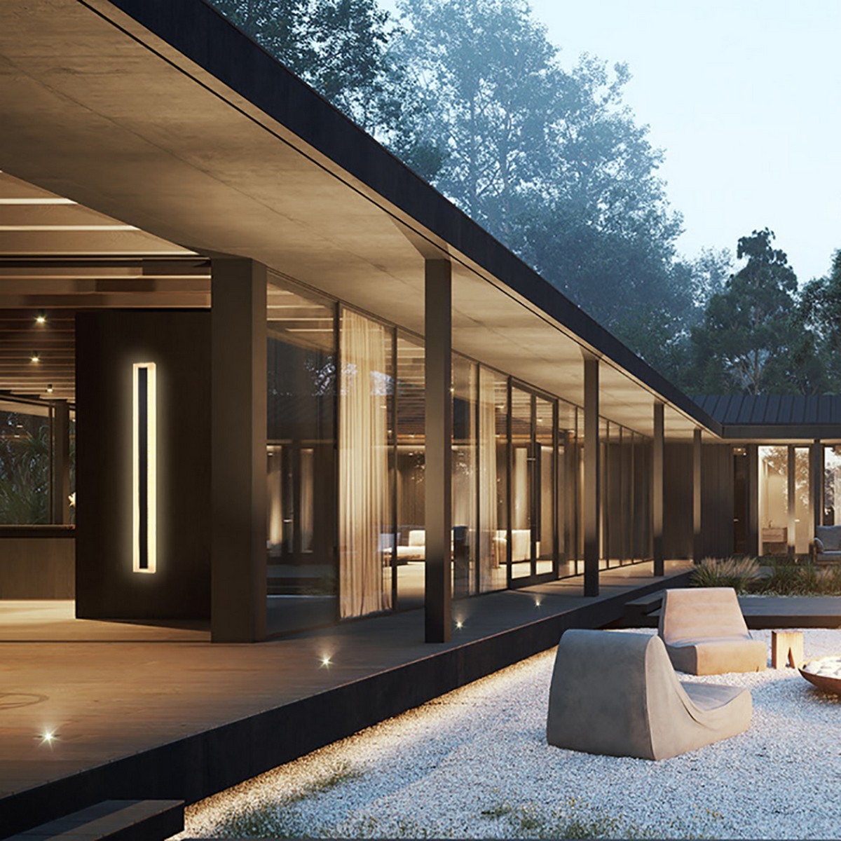 Уличные настенные светильники Светильник уличный светодиодный Feron DH2001 15W 750Lm 4000K черный 48019 