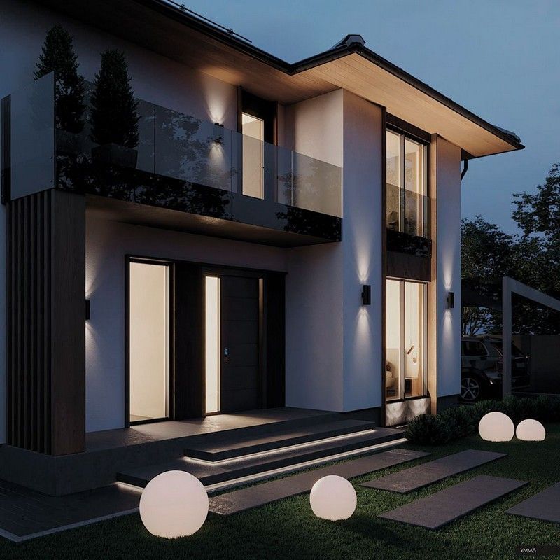 Уличные настенные светильники Светильник садово-парковый Feron DH0702 на стену вверх/вниз 18W 2*E27 230V серый 06295 