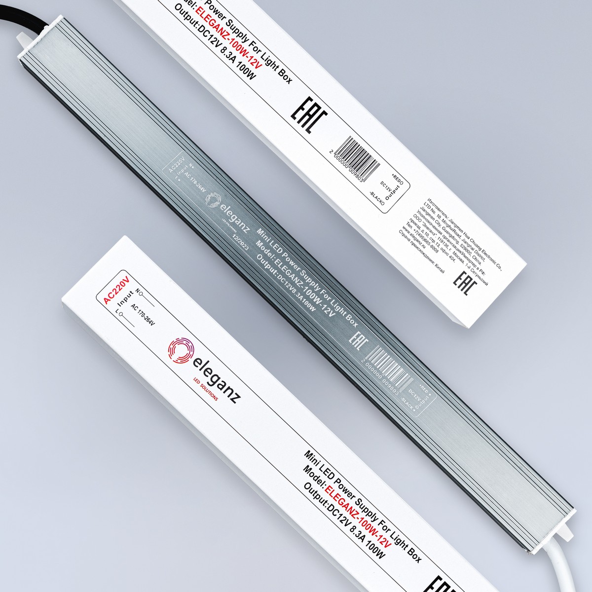 Блоки питания для светодиодной ленты Блок питания для светодиодной ленты Eleganz 12V 100W IP20 карандаш узкий 1122 