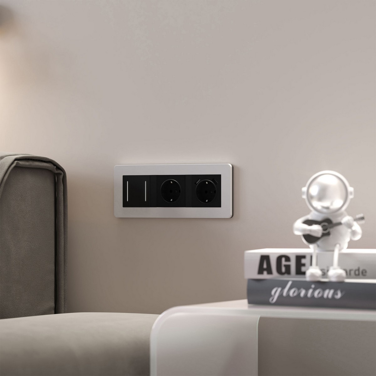 Рамки Werkel Split Рамка Werkel на 3 поста Split (белый/черный, soft-touch) W0033068